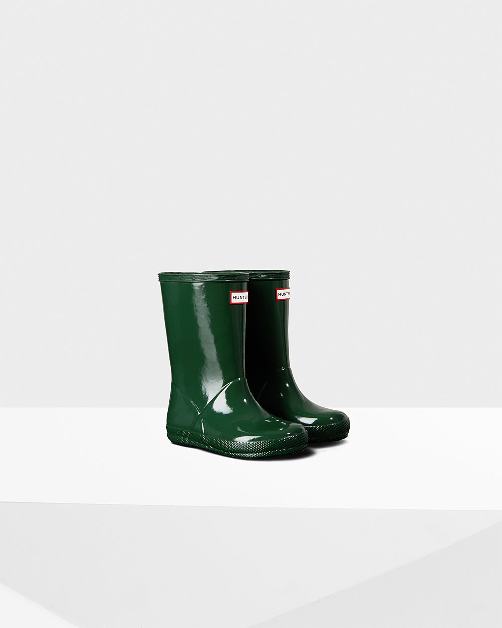 Galochas Hunter Criança Verdes - Original First Classic Gloss - 40PKMDXSB